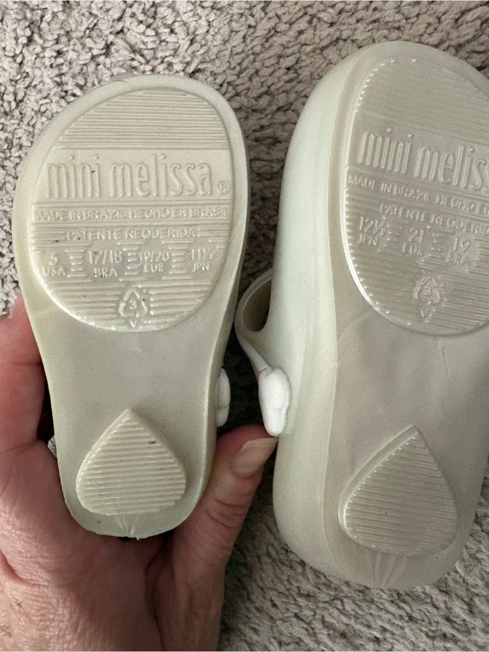 Mini Melissa Cream Jelly Mary Janes with Pastel Unicorn Accents